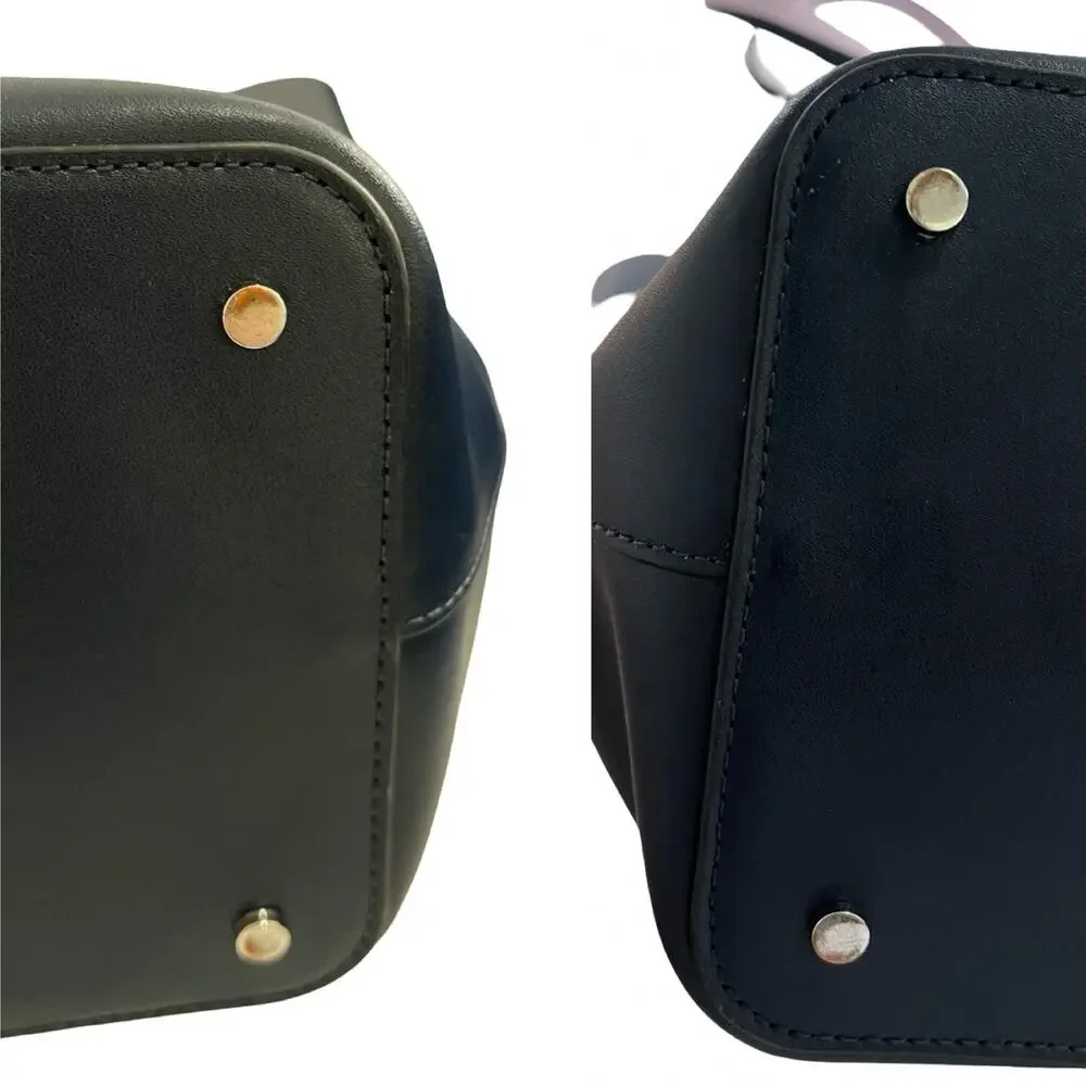 Kate Spade Zibbi Medium Leather‎ Tote Shoulder Bag & Owl Wristlet in Navy Blue
